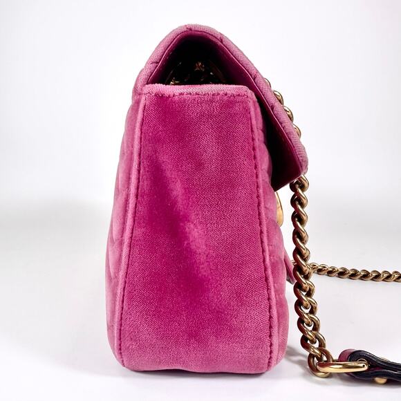 Gucci GG Marmont Velvet Matelasse Small Shoulder Bag - Picture 6 of 15